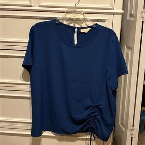 MELLODAY Blue-Green Short Sleeve Top